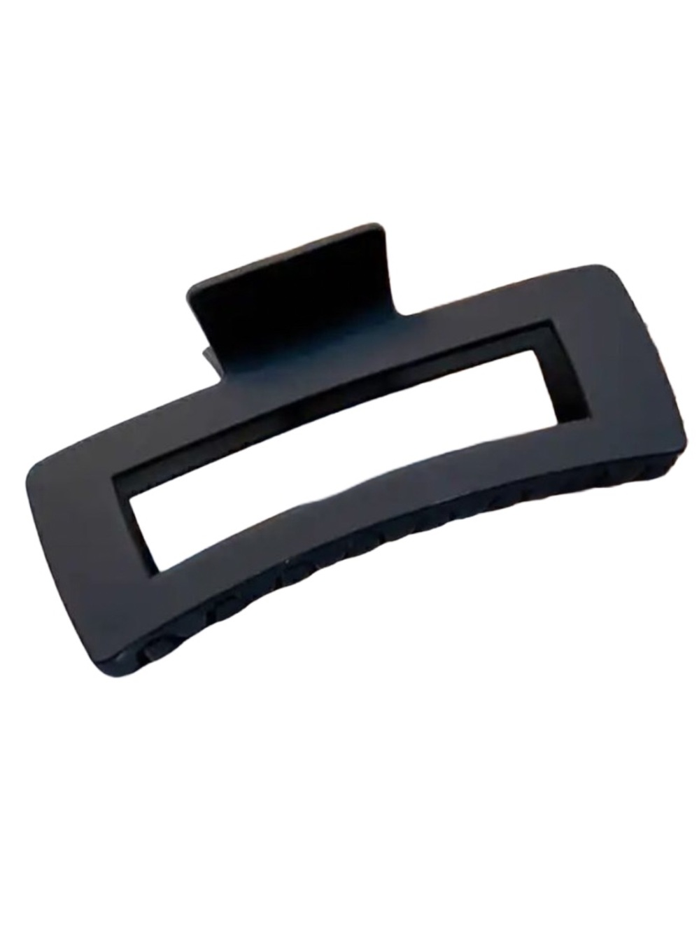 Oversized Square Claw Clip Large Matte Black Rectangle Thick Hair NWT